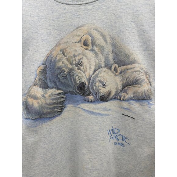 [SOLD] Polar Bear Habitat 90s Vintage Wild Arctic Made in USA Animal XL Shirt - Picture 3 of 4